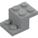 LEGO Medium Stone Gray Bracket 2 x 3 with Plate and Step with Bottom Stud Holder (73562)