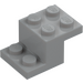 LEGO Medium Stone Gray Bracket 2 x 3 with Plate and Step without Bottom Stud Holder (18671)