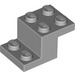 LEGO Mittleres Steingrau Halterung 2 x 3 mit Platte und Step ohne Bodenstollenhalter (18671)