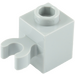 LEGO Medium Steengrijs Steen 1 x 1 met Verticaal Klem (Open &#039;O&#039;-clip, holle knop) (60475 / 65460)