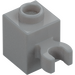 LEGO Gris piedra medio Ladrillo 1 x 1 con Vertical Clip (Clip &quot;U&quot;, espiga sólida) (30241 / 60475)