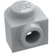LEGO Mittleres Steingrau Backstein 1 x 1 x 0.7 Runden mit Seite Stud (3386)