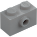 LEGO Medium Stone Gray Brick 1 x 2 with 1 Stud on Side (86876)