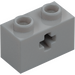 LEGO Mittleres Steingrau Stein 1 x 2 mit Achsloch (&#039;+&#039; Öffnung und Unterrohr) (31493 / 32064)