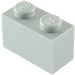 LEGO Mittleres Steingrau Backstein 1 x 2 mit Unterrohr (3004 / 93792)