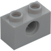 LEGO Medium Stone Gray Brick 1 x 2 with Hole (3700)