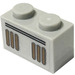 LEGO Medium Stone Gray Brick 1 x 2 with Lines, Stripes Sticker with Bottom Tube (3004)