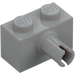 LEGO Medium Stone Gray Brick 1 x 2 with Pin without Bottom Stud Holder (2458)