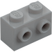 LEGO Medium Stengrå Kloss 1 x 2 med Knoppar på Ett Sida (11211)