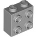 LEGO Gris pierre moyen Brique 1 x 2 x 1.6 avec Goujons sur Une Côté (1939 / 22885)
