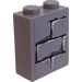 LEGO Medium Stone Gray Brick 1 x 2 x 2 with Bricks Sticker with Inside Stud Holder (3245)