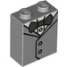 LEGO Medium Stone Gray Brick 1 x 2 x 2 with Waistcoat and bowtie with Inside Stud Holder (3245 / 66771)