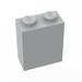 LEGO Medium Stone Gray Brick 1 x 2 x 2 without Inside Axle Holder or Stud Holder