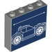 LEGO Mittleres Steingrau Backstein 1 x 4 x 3 mit Auto Schematic (Sloped Der Rücken Fenster) (49311 / 101414)