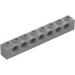 LEGO Medium Stone Gray Brick 1 x 8 with Holes (3702)