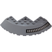 LEGO Medium Stone Gray Brick 10 x 10 Round Corner with Tapered Edge with Black Grille (Left) Sticker (58846)