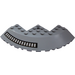 LEGO Medium Stone Gray Brick 10 x 10 Round Corner with Tapered Edge with Black Grille (Right) Sticker (58846)