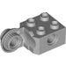 LEGO Mittleres Steingrau Backstein 2 x 2 mit Loch, Hälfte Rotation Joint Ball Vertikale (48171 / 48454)