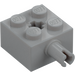 LEGO Medium Stone Gray Brick 2 x 2 with Pin and Axlehole (6232 / 42929)