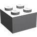 LEGO Medium Stone Gray Brick 2 x 2 without Cross Supports (3003)