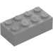 LEGO Medium Stone Gray Brick 2 x 4 (3001)