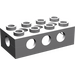 LEGO Mittleres Steingrau Backstein 2 x 4 mit Löcher und hohle Bolzen