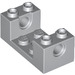 LEGO Medium Stone Gray Brick 2 x 4 x 1.3 with 2 x 2 Cutout and Holes (18975 / 26447)