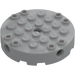 LEGO Medium Stone Gray Brick 6 x 6 Round with Technic Pin Hole (18897)