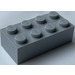 LEGO Medium Stone Gray Brick Magnet - 2 x 4 (30160)