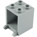 LEGO Medium Steengrijs Container 2 x 2 x 2 met verzonken noppen (4345 / 30060)