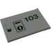 LEGO Medium Stone Gray Cupboard 2 x 3 x 2 Door with &#039;103&#039;, Keyhole Sticker (4533)