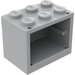 LEGO Medium Stone Gray Cupboard 2 x 3 x 2 with Solid Studs (4532)