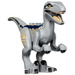 LEGO Medium Stone Gray Dinosaur Raptor / Velociraptor with Dark Blue and Tan Markings