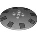 LEGO Gris pierre moyen Dish 6 x 6 avec grise vents (Goujons solides) (21599 / 101647)