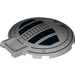 LEGO Grigio pietra medio Dish 6 x 6 con Maniglia con SW TIE Advanced Hatch (18675 / 19229)