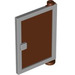 LEGO Grigio pietra medio Porta 1 x 4 x 5 Destra con Reddish Marrone Vetro (73194)