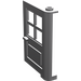 LEGO Medium Stone Gray Door 1 x 4 x 5 with 4 Panes with 2 Points on Pivot (3861)