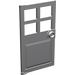 LEGO Mittleres Steingrau Tür 1 x 4 x 6 mit 4 Panes und Stud Griff (60623)