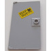 LEGO Medium Stone Gray Door 1 x 4 x 6 with Stud Handle with Black &#039;KEEP OUT&#039; Sticker (35290)