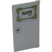 LEGO Medium Stone Gray Door 1 x 4 x 6 with Stud Handle with &quot;SAFE INC.&quot; Sticker (35290)