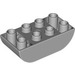 LEGO Medium Stone Gray Duplo Brick 2 x 4 with Curved Bottom (98224)