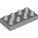 LEGO Gris pierre moyen Duplo assiette 2 x 4 avec 2 Épingle des trous (10661)