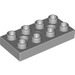 LEGO Gris pierre moyen Duplo assiette 2 x 4 avec Deux des trous (52924)