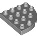 LEGO Mittleres Steingrau Duplo Platte 4 x 4 mit Runden Ecke (98218)