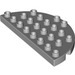 LEGO Medium Stone Gray Duplo Plate 8 x 4 Semicircle (29304)