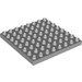 LEGO Gris pierre moyen Duplo assiette 8 x 8 (51262 / 74965)