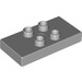 LEGO Gris pierre moyen Duplo Tuile 2 x 4 x 0.33 avec 4 Centre Goujons (Épais) (6413)