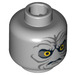 LEGO Medium Stone Gray Emperor Palpatine Head (Recessed Solid Stud) (10262 / 64070)
