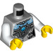 LEGO Gris pierre moyen Eris Argent Outfit, Pearl Gold Armor Minifig Torse (973 / 76382)