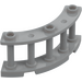 LEGO Medium steengrijs Schutting Spindled 4 x 4 x 2 Kwart Rond met 3 noppen (21229)